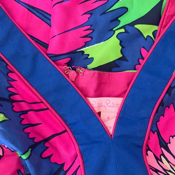 Lilly Pulitzer Pink, Blue & Green Floral Maxi Dress - Picture 2 of 2